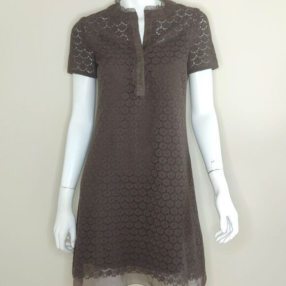 Elie Tahari Crochet Mini Dress Embroidered Small - Picture 1 of 11